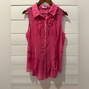 Paul Brial sleeveless ruffled blouse – Size 4 12US